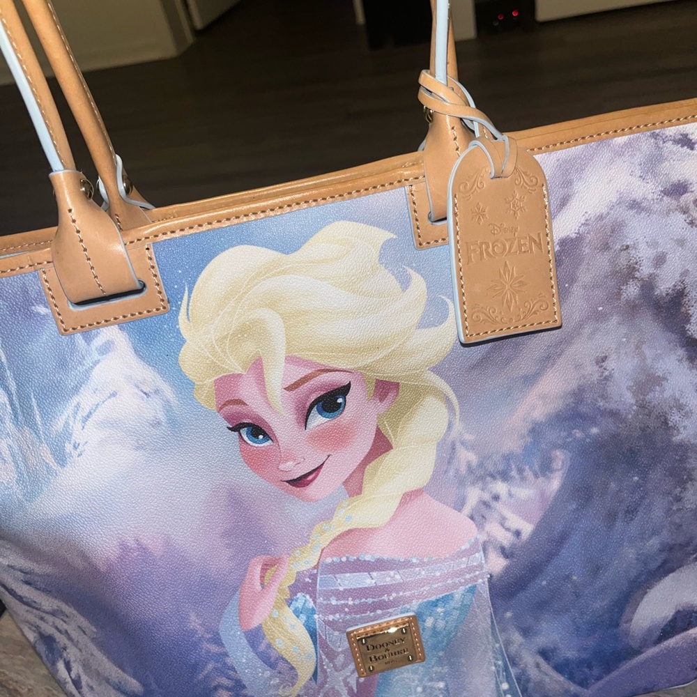 Disney Dooney & Bourke Frozen Tote - Purple and Tan